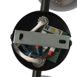 Smart plafondlamp zwart met smoke glas incl. 2 Wifi P45 - Vidro