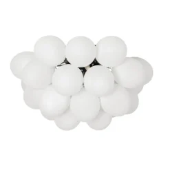 Smart plafondlamp zwart met opaal glas 6-lichts incl. 6 Wifi G9 - Uvas