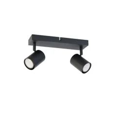 Smart plafondlamp zwart rechthoekig incl. 2 Wifi GU10 - Jeana