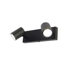 Smart plafondlamp zwart rechthoekig incl. 2 Wifi GU10 - Jeana