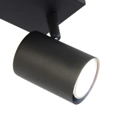 Smart plafondlamp zwart rechthoekig incl. 2 Wifi GU10 - Jeana