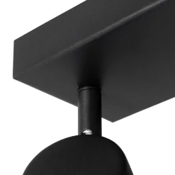 Smart plafondlamp zwart rechthoekig incl. 2 Wifi GU10 - Jeana