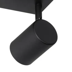 Smart plafondlamp zwart rechthoekig incl. 2 Wifi GU10 - Jeana