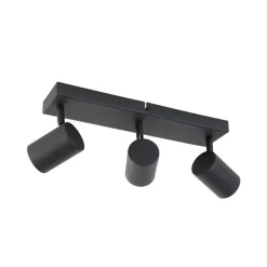 Smart plafondlamp zwart rechthoekig incl. 3 Wifi GU10 - Jeana