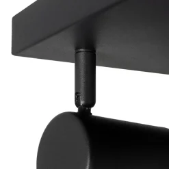 Smart plafondlamp zwart vierkant incl. 4 Wifi GU10 - Jeana