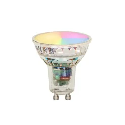 Smart plafondlamp zwart vierkant incl. 5 Wifi GU10 - Jeana