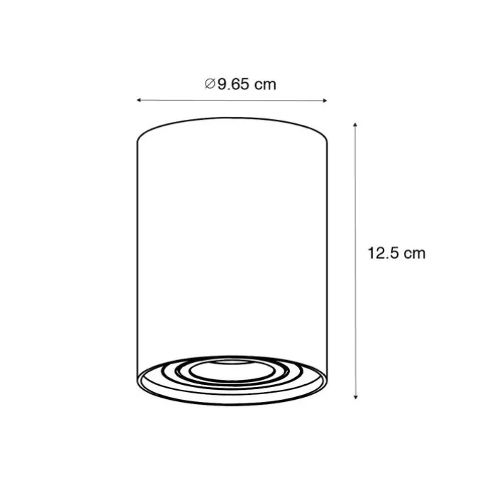 Smart plafondspot donkerbrons draai- en kantelbaar incl. Wifi GU10 50mm - Rondoo Up