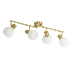 Smart Plafondspot goud met opaal glas 4-lichts verstelbaar incl. 4 Wifi P45 - Anouk