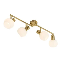 Smart Plafondspot goud met opaal glas 4-lichts verstelbaar incl. 4 Wifi P45 - Anouk