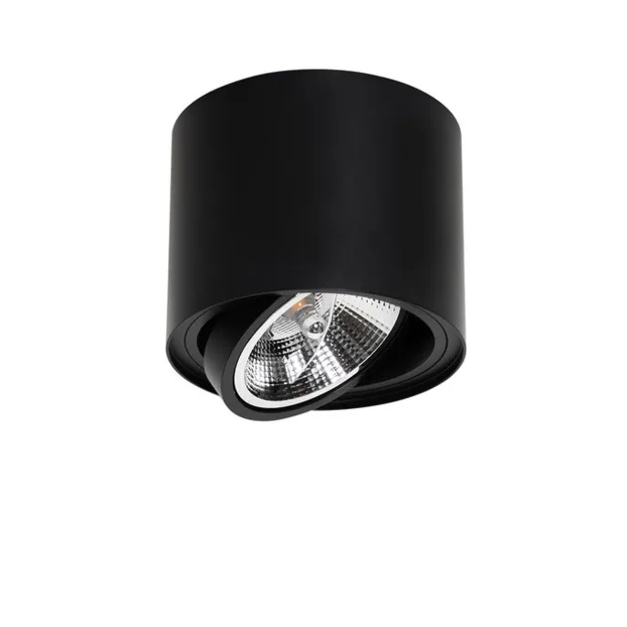 Smart plafondspot zwart draai- en kantelbaar incl. Wifi GU10 111mm - Rondoo Up