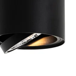 Smart plafondspot zwart draai- en kantelbaar incl. Wifi GU10 111mm - Rondoo Up