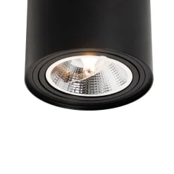 Smart plafondspot zwart draai- en kantelbaar incl. Wifi GU10 111mm - Rondoo Up