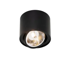 Smart plafondspot zwart draai- en kantelbaar incl. Wifi GU10 111mm - Rondoo Up