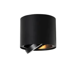 Smart plafondspot zwart draai- en kantelbaar incl. Wifi GU10 111mm - Rondoo Up
