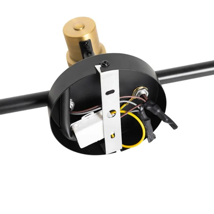 Smart plafondspot zwart met smoke glas langwerpig incl. 3 Wifi P45 - Zuzanna