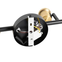 Smart Plafondspot zwart met goud met smoke glas 4-lichts incl. 4 Wifi P45 - Zuzanna