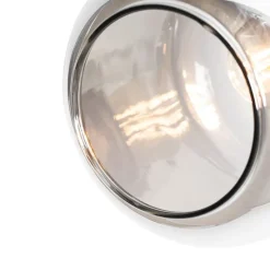 Smart Plafondspot zwart met goud met smoke glas 4-lichts incl. 4 Wifi P45 - Zuzanna