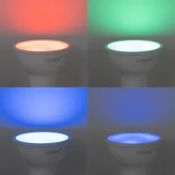 Smart plafondspot zwart met hout 4-lichts draai- en kantelbaar incl. Wifi GU10 50mm - Jeana