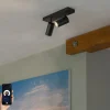 Smart plafondspot zwart verstelbaar 2-lichts incl. 2 Wifi GU10 50mm - Jeana Luxe