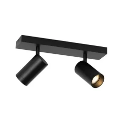 Smart plafondspot zwart verstelbaar 2-lichts incl. 2 Wifi GU10 50mm - Jeana Luxe