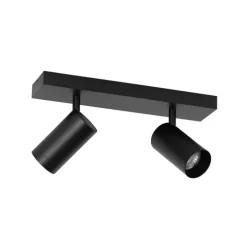 Smart plafondspot zwart verstelbaar 2-lichts incl. 2 Wifi GU10 50mm - Jeana Luxe