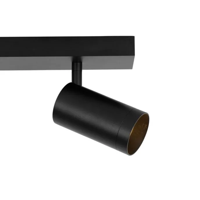 Smart plafondspot zwart verstelbaar 2-lichts incl. 2 Wifi GU10 50mm - Jeana Luxe