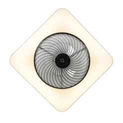 Smart plafondventilator vierkant zwart incl. LED dimbaar - Climo