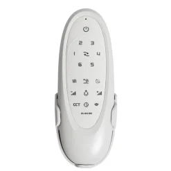 Smart plafondventilator wit met hout print 132cm incl. LED dimbaar met afstandsbediening - Cool