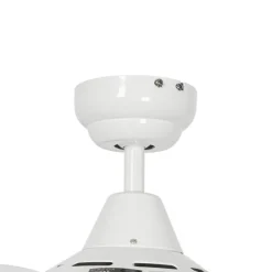 Smart plafondventilator wit met hout print 132cm incl. LED dimbaar met afstandsbediening - Cool