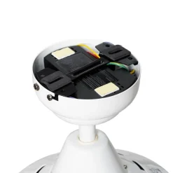 Smart plafondventilator wit met hout print 132cm incl. LED dimbaar met afstandsbediening - Cool