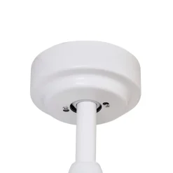 Smart plafondventilator wit met hout print 132cm incl. LED dimbaar met afstandsbediening - Joly