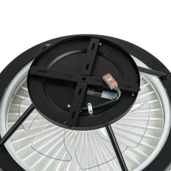 Smart plafondventilator zwart 54cm incl. LED dimbaar met afstandsbediening - Dave