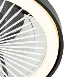 Smart plafondventilator zwart 54cm incl. LED dimbaar met afstandsbediening - Dave