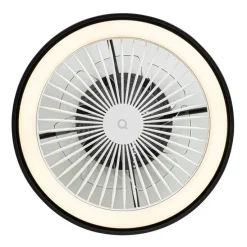 Smart plafondventilator zwart 54cm incl. LED dimbaar met afstandsbediening - Dave