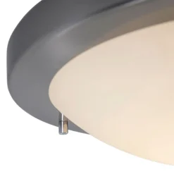 Smart plafonnière staal 31 cm incl. WiFi A60 IP44 - Yuma