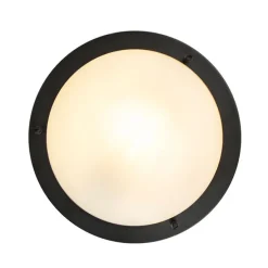 Smart plafonnière zwart 31 cm incl. WiFi A60 IP44 - Yuma