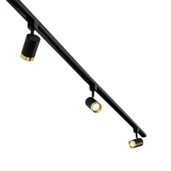 Smart railsysteem met 5 spots zwart goud 1-fase incl. 5 Wifi GU10 50mm - Iconic Jeana