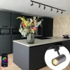 Smart railsysteem met 6 spots zwart 1-fase 200cm - Iconic Jeana