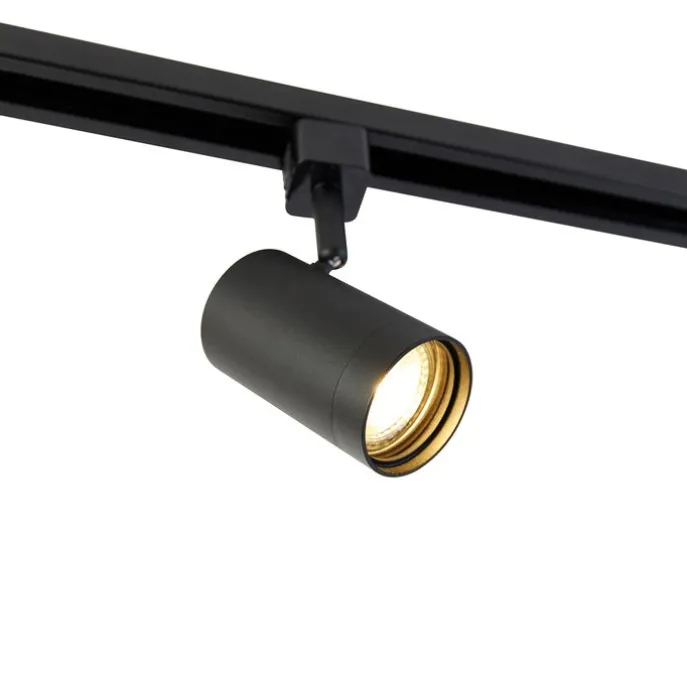 Smart railsysteem met 6 spots zwart 1-fase 300cm - Iconic Jeana