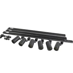 Smart railsysteem met 6 spots zwart 1-fase 300cm - Iconic Jeana