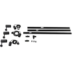 Smart railsysteem zwart 3 spots en hanglamp 1-fase - Iconic Cavalux Jeana