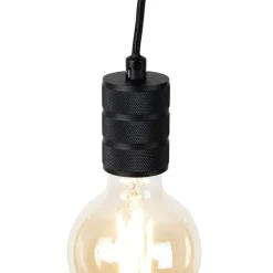 Smart railsysteem zwart 3 spots en hanglamp 1-fase - Iconic Cavalux Jeana