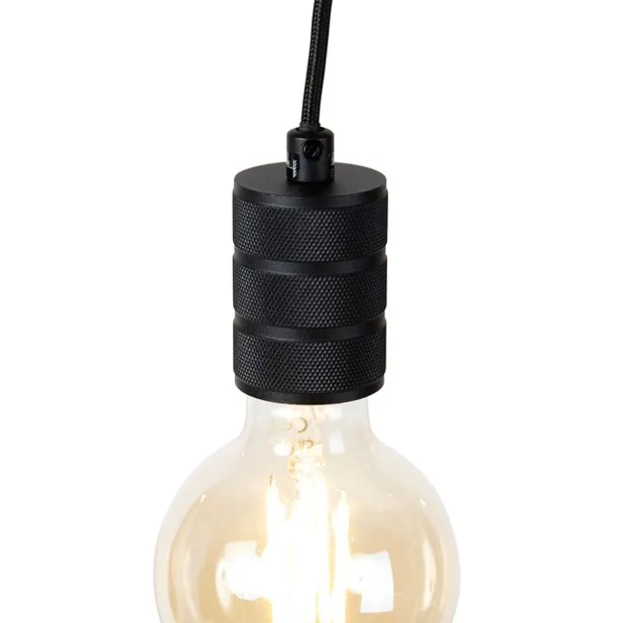 Smart railsysteem zwart 3 spots en hanglamp 1-fase - Iconic Cavalux Jeana