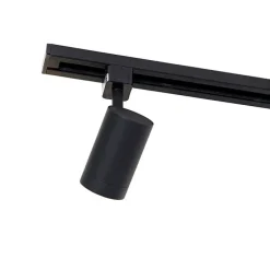 Smart railsysteem zwart 3 spots en hanglamp 1-fase - Iconic Cavalux Jeana