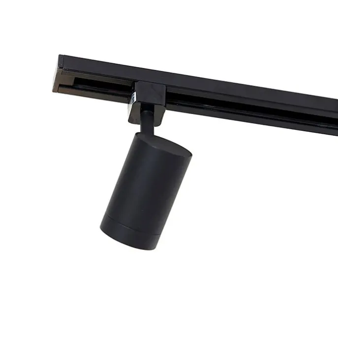 Smart railsysteem zwart 3 spots en hanglamp 1-fase - Iconic Cavalux Jeana