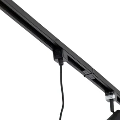 Smart railsysteem zwart 3 spots en hanglamp 1-fase - Iconic Cavalux Jeana