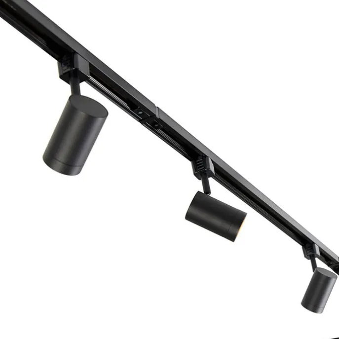 Smart railsysteem zwart 1-fase 10-lichts incl. Wifi GU10 - Iconic Jeana