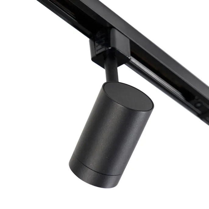 Smart railsysteem zwart 1-fase 10-lichts incl. Wifi GU10 - Iconic Jeana