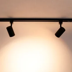 Smart railsysteem zwart incl. 3 WiFi GU10 1-fase - Iconic Jeana