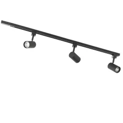Smart railsysteem zwart incl. 3 WiFi GU10 1-fase - Iconic Jeana